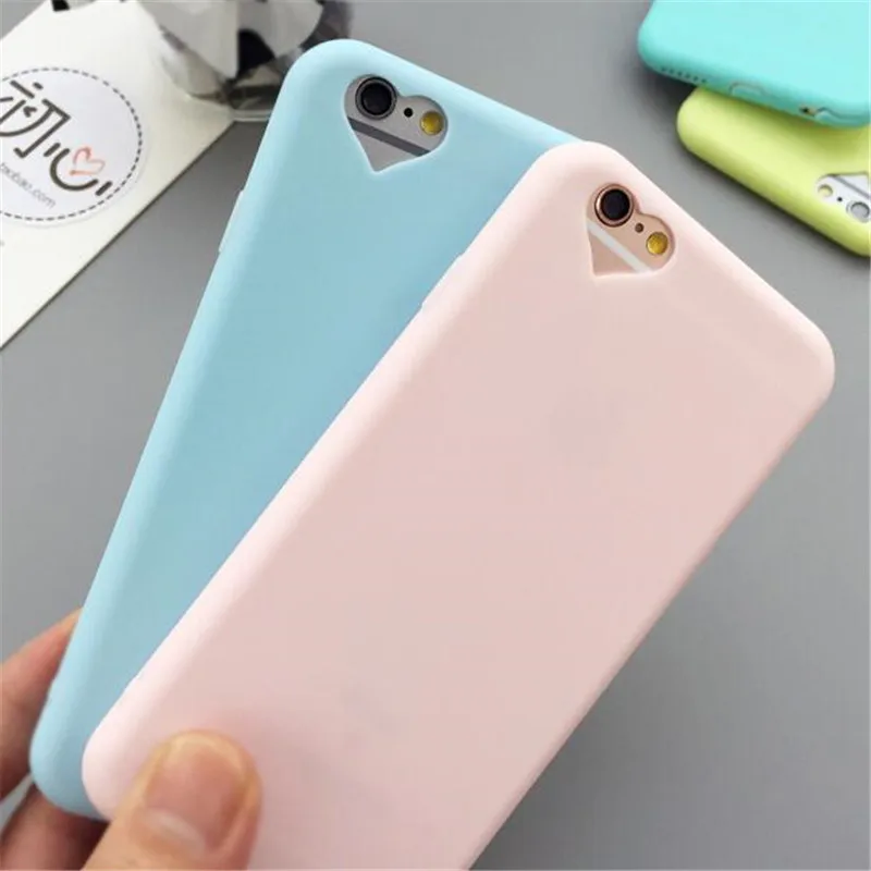 Чехол для Телефона iPhone 6 6s 7 8 Plus 5 5s SE модный однотонный Мягкий силиконовый чехол