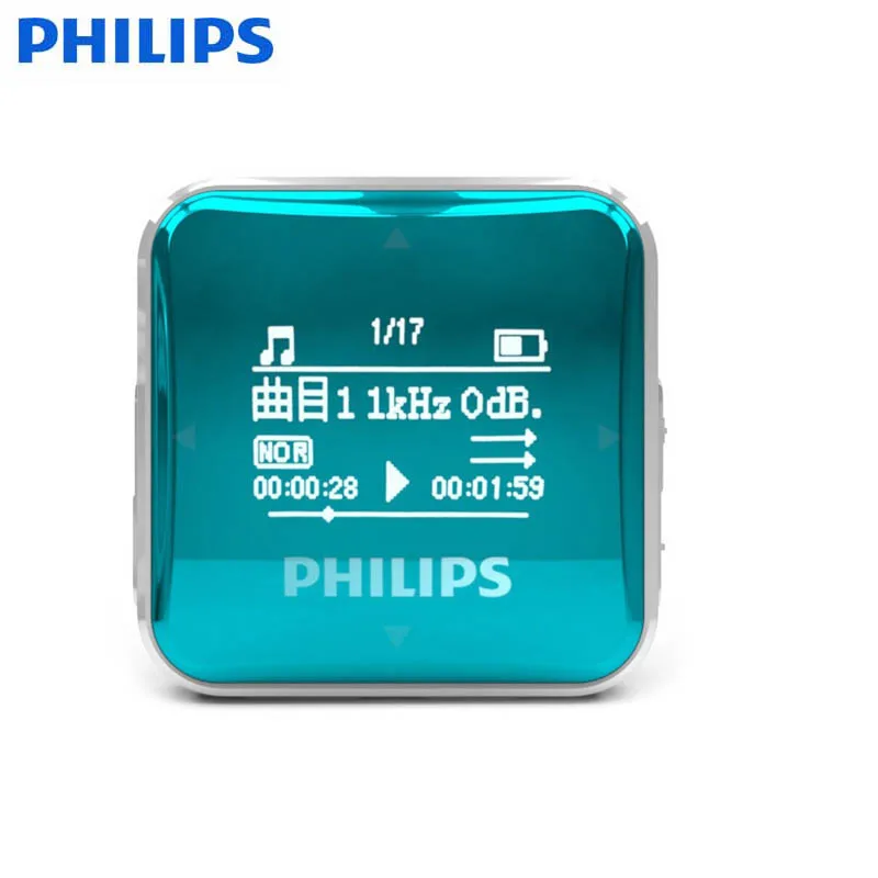 MP3-плеер PHILIPS SA2208, 8 ГБ, мини-клип, спортивный MP3, высокий звук, начальный уровень, без потерь, музыкальный плеер с fm-экраном для наушников - Цвет: Зеленый