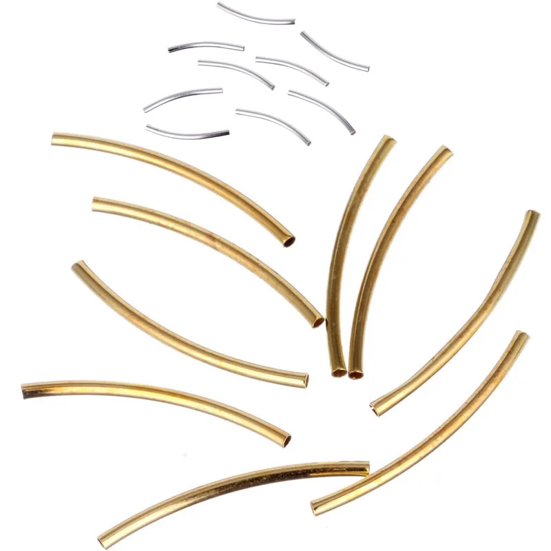 Соединители для ювелирных изделий золотистые/Серебристые трубки соединители