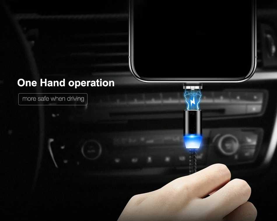 DaDaXiong 1 м Магнитный зарядный кабель Micro USB кабель для iPhone XR XS Max X магнитное зарядное устройство usb type C светодиодный кабель для зарядки