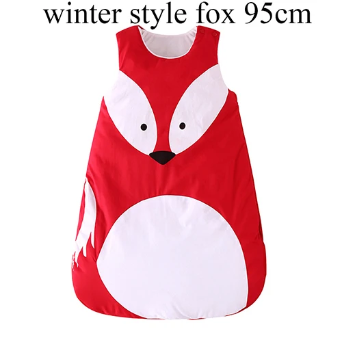 winter fox 95cm Спальный мешок для детей 0-3 лет, 85, 105 см, конверт для новорожденных, лягушка, кошка, собака, рыба, зимний Летний спальный мешок для детей, Акула, для детей - Цвет: winter fox 95cm
