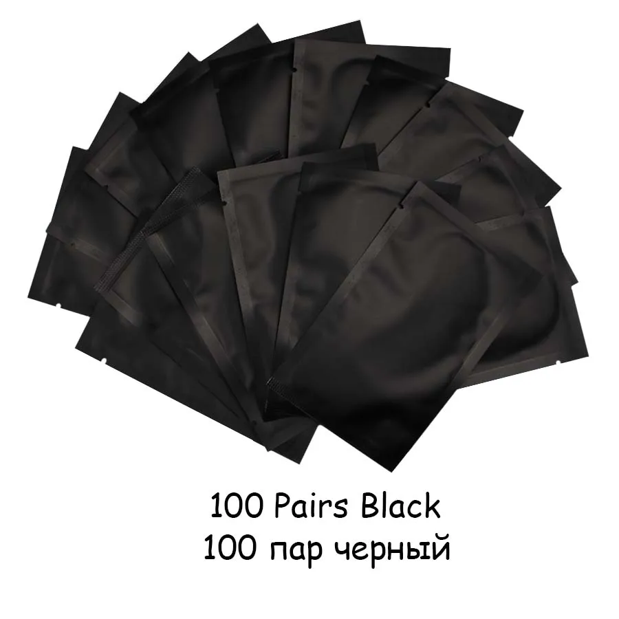 100pairs Black 50/100 пар патчей для наращивания ресниц под глазные накладки бумажные Патчи Наклейки для ресниц принадлежности для наращивания AILYRISS - Цвет: 100pairs Black