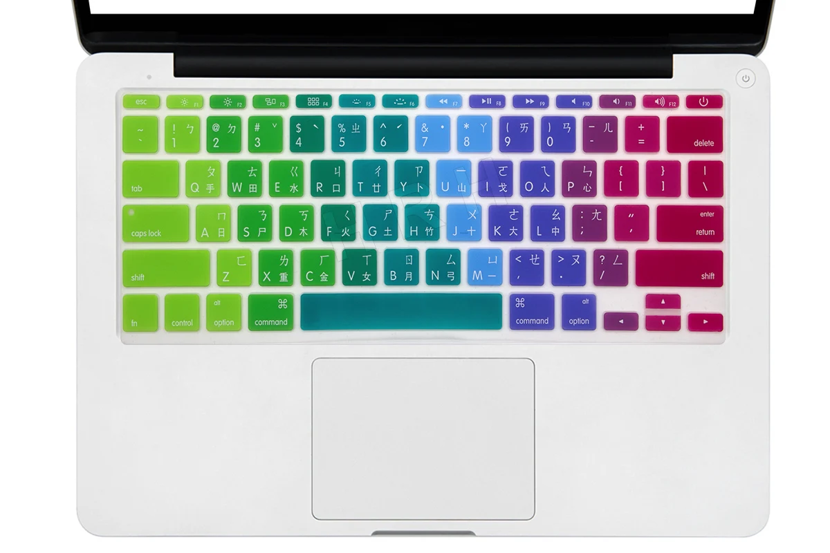 Радуга тайваньские шрифты тайваньский язык силиконовый чехол для клавиатуры США