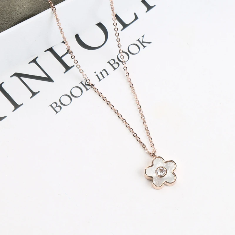 YUN RUO кулон в виде цветка из титановой стали ювелирное изделие для женщин подарок