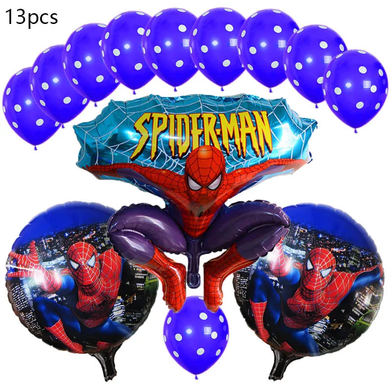 6pcs/lot Spiderman Foil Helium Balloons 30" Red Number Party Inflatable Ball Birthday Party Decoration Kids Toys Star Globos