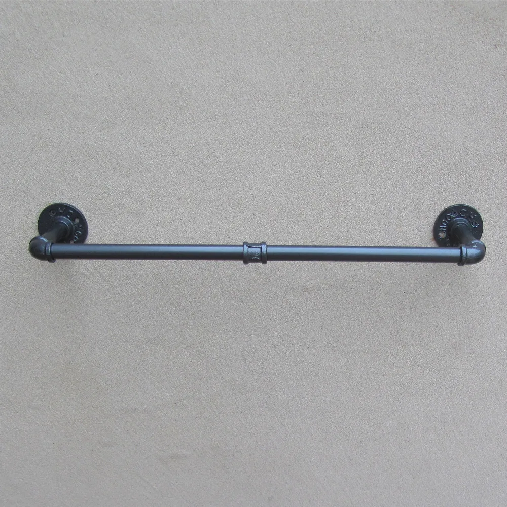 

Industrial Retro Urban Rustic Iron Pipe Wall Mounted Towel Rack Rail Holder 1/2" Pipes Restroom Bathroom Decor