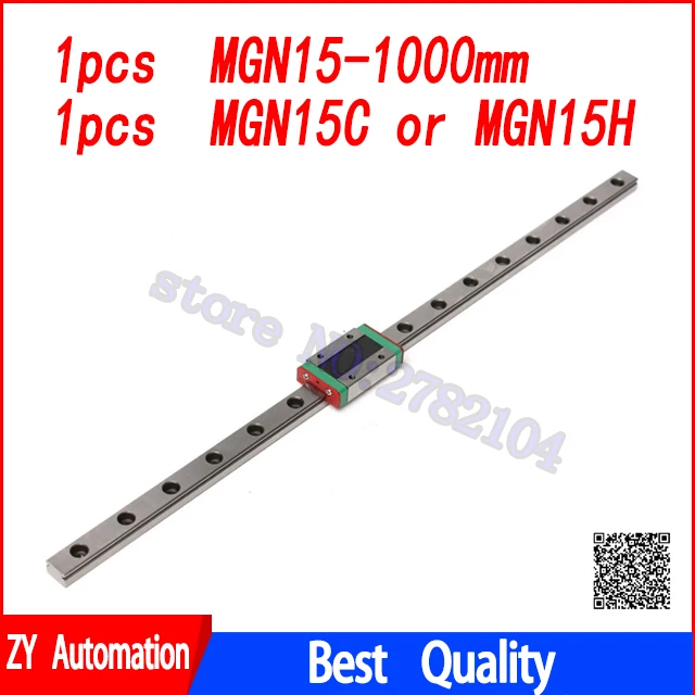 Фото Линейная направляющая MGN15 L = 1000 мм + MGN15C или MGN15H для ЧПУ X Y Z оси|15mm linear guide|linear raillinear
