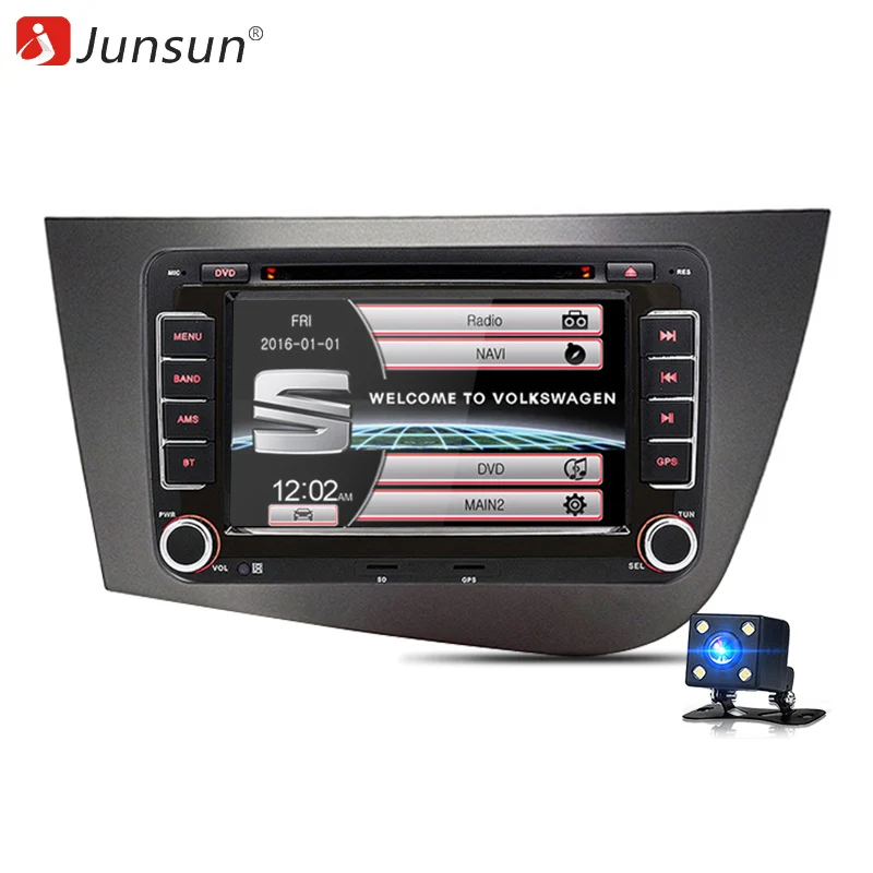 Junsun 2 Din 7 "автомобильный DVD Радио мультимедийный плеер для Seat Leon 2006-2011 GPS