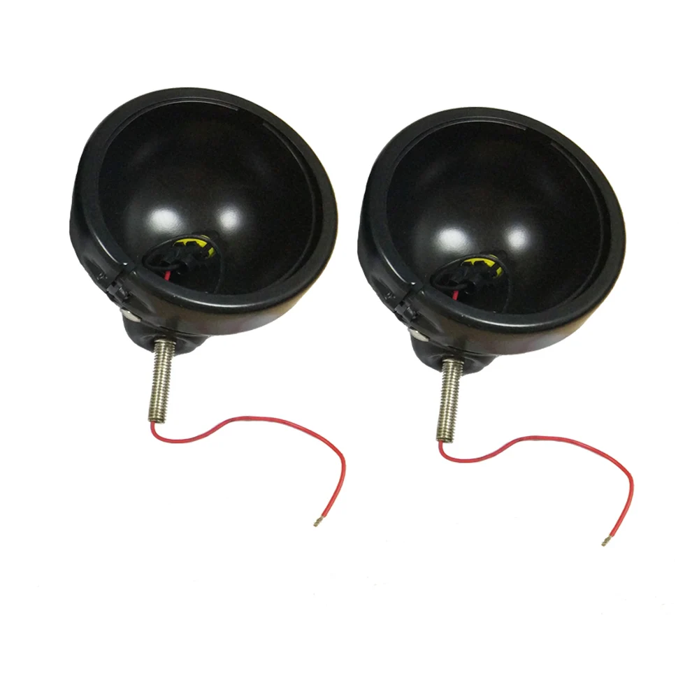 2 pcs Black housing 4,5 дюймов светодиодные противотуманные фары ближнего света DRL ангельские глаза с 4,5 дюймов корпус лопасти для мотоциклетная противотуманная фара в сборе - Цвет: 2 pcs Black housing