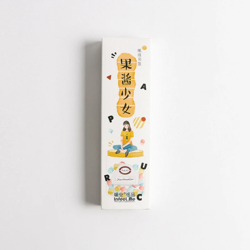 

30pcs/pack Kawaii Jam girl Bookmark Paper Cartoon memory Bookmark Promotional Gift Stationery Bookmark Stationery