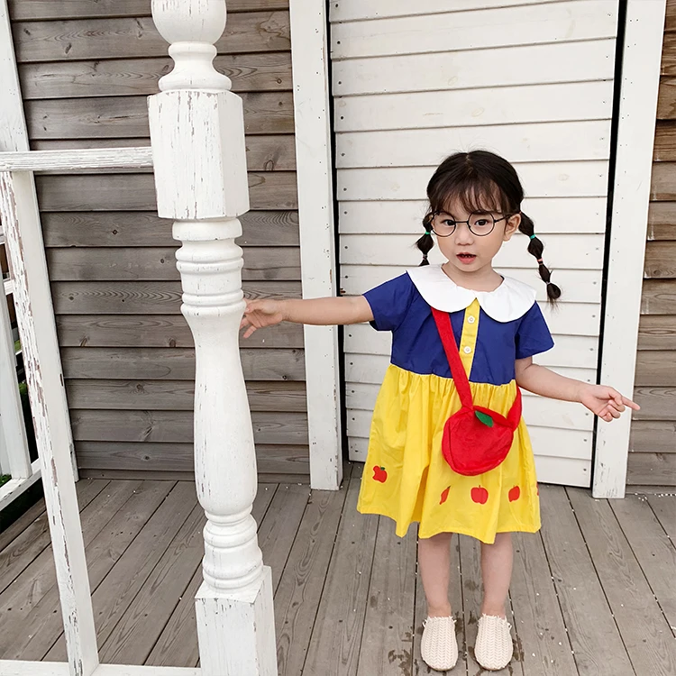 Girls dress 2019 new summer kids dresses for girls cute toddler girl Apple printing baby clothes princess costume | Детская одежда и
