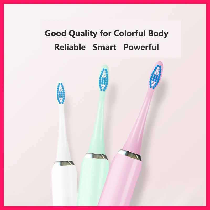 Sonic Electric Toothbrush USB Charge 2 Dupont BrushHeads 3 Optional Modes Built-in Auto Timer IPX7 Adult 75 Days Battery | Бытовая