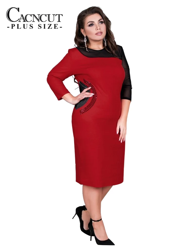CACNCUT 5XL летнее женское платье большого размера весеннее повседневное Сетчатое платье 6XL большой размер сексуальное женское вечернее Клубное платье