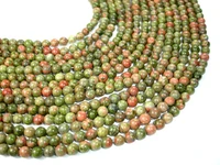 1 strand 100 natural unakite stone beads 4mm 6 mm 8mm 10mm 12mm round semi gem stone jewelry loose beads 15 5strand