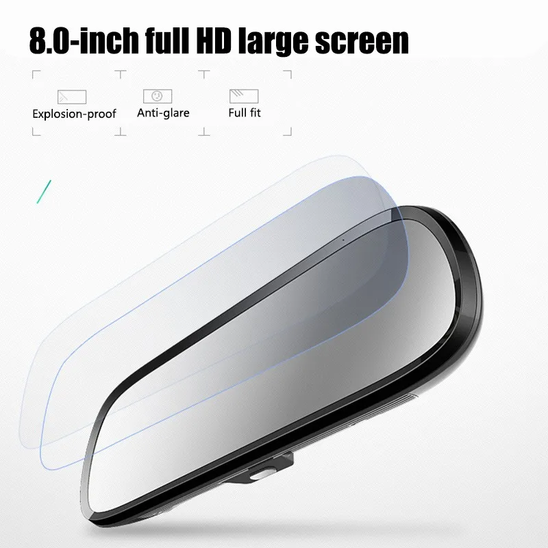 Видеорегистратор с двойными линзами зеркало заднего вида Full HD 1080P ночное видение