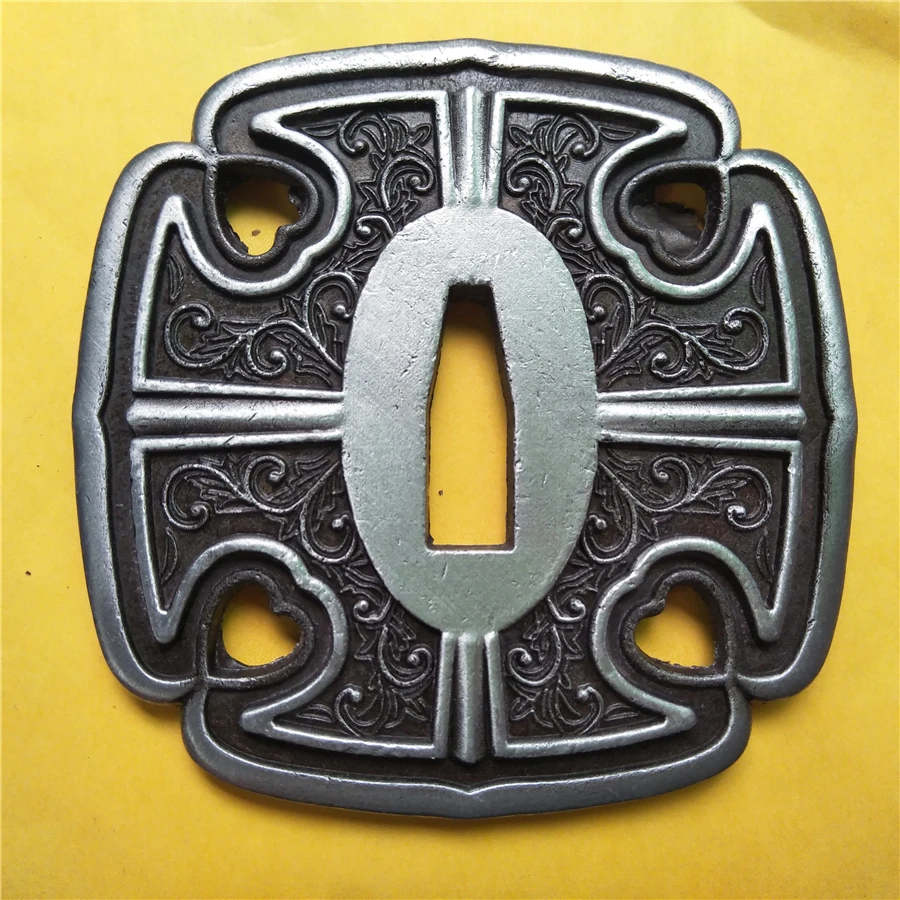 Сильный новый ручной японский Сплав Tsuba для самурая Катана Меч ограждение ножа
