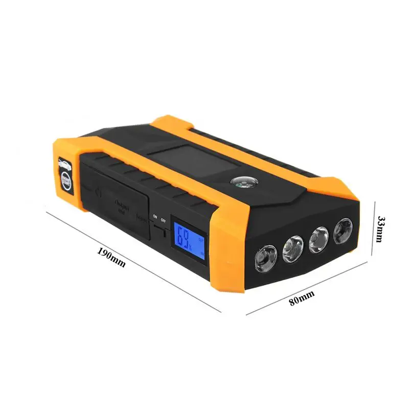 89800 мАч автомобильное пусковое устройство, 12V 4USB 600A Портативный автомобиля Батарея усилитель Зарядное устройство усилитель Мощность power Bank пусковое устройство стартера автомобиля