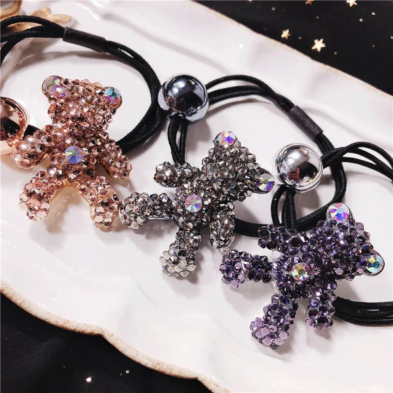 Модные Простые аксессуары стразы для волос девочек повязка на голову с милым