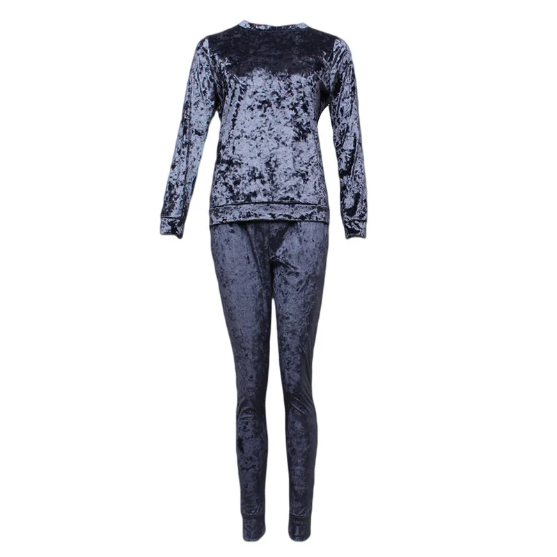 Женский Бархатный спортивный костюм повседневный Велюровый из двух предметов