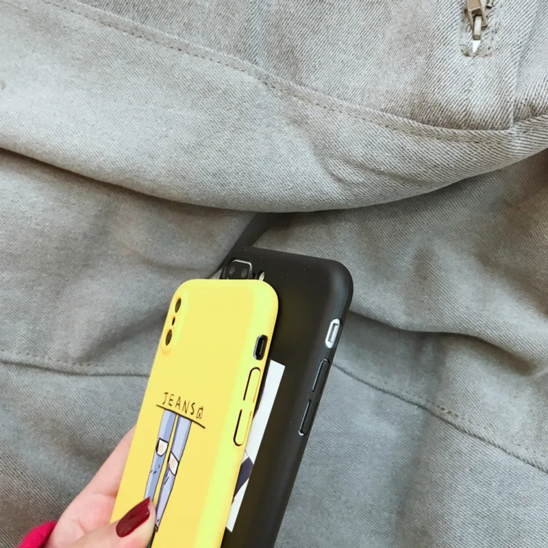 POBLU для iphone X Мода Cool Girl чехол телефона 6 S 7 8 Plus задняя крышка забавные джинсы с