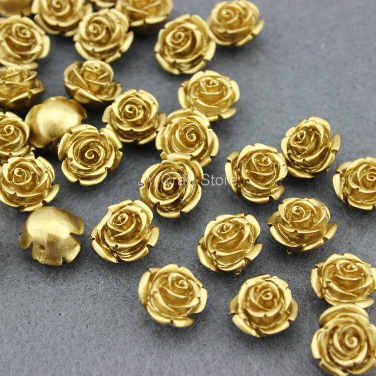 Набор из 100 шт. экологически чистых металлических золотых кофейных покрытий