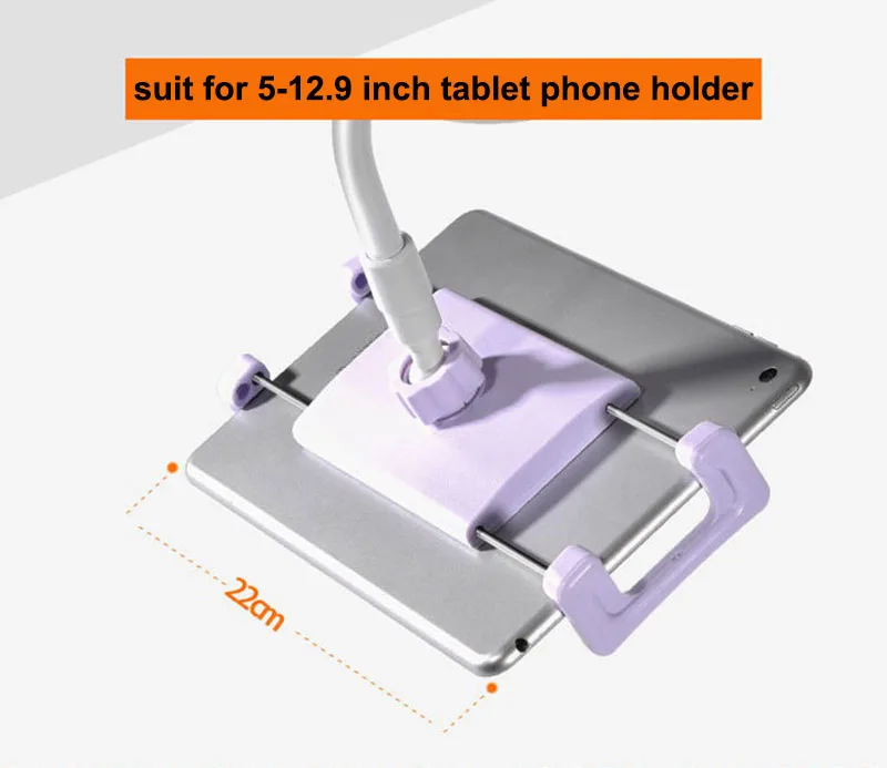 Регулируемый держатель подставки для планшета для iPhone 8 Ipad Pro 12,9 samsung Kindle 5-13 дюймов ленивая кровать Настольный держатель для телефона