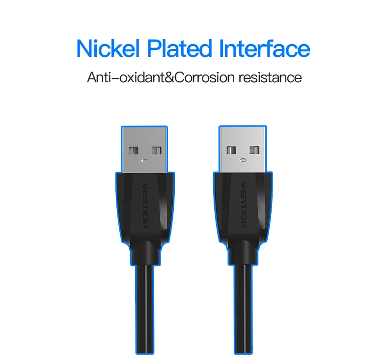Vention USB 2,0 Удлинительный кабель USB мужской и мужской удлинитель USB кабель удлинитель для радиатора жесткий диск Автомобильная веб-камера MP3 2,0 USB