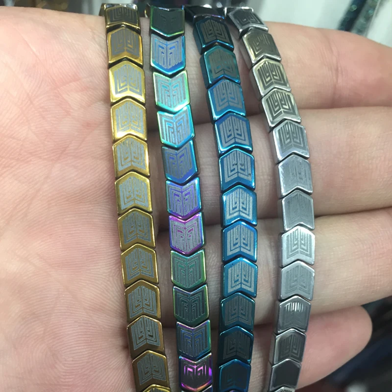 Бусины из натурального камня для изготовления ювелирных изделий V-shape d шестиугольная форма надпись шаблон Beads бусины для создания ювелирных изделий
