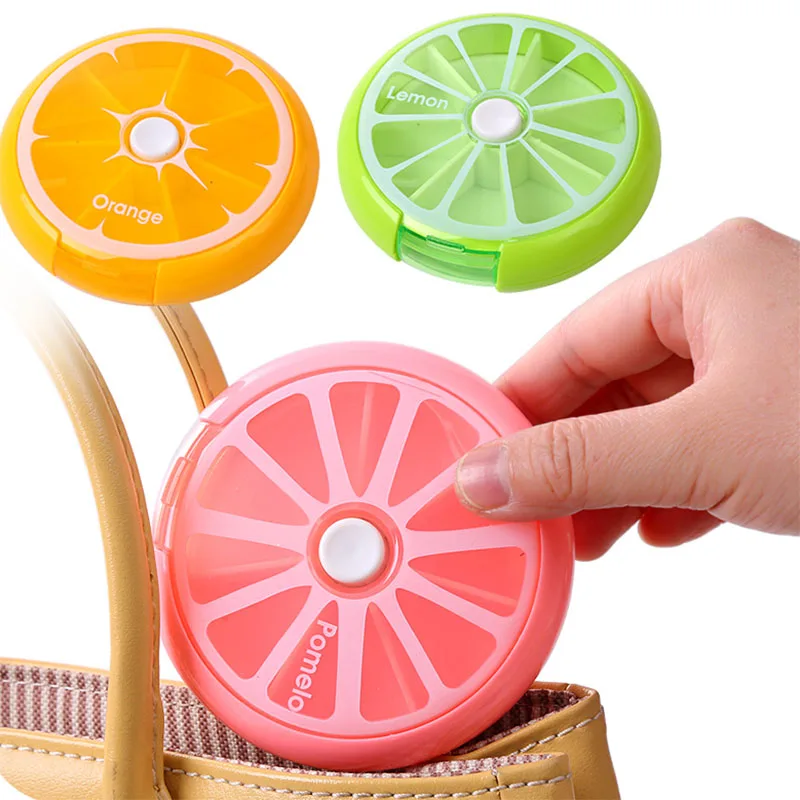 Портативный вращающийся 7 дней в неделю органайзер для таблеток дорожный