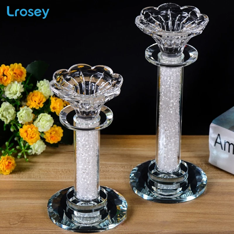 Новый роскошный европейский кристальный подсвечник освещение Декор стола свадебная комната романтические принадлежности Кристальный подсвечник.