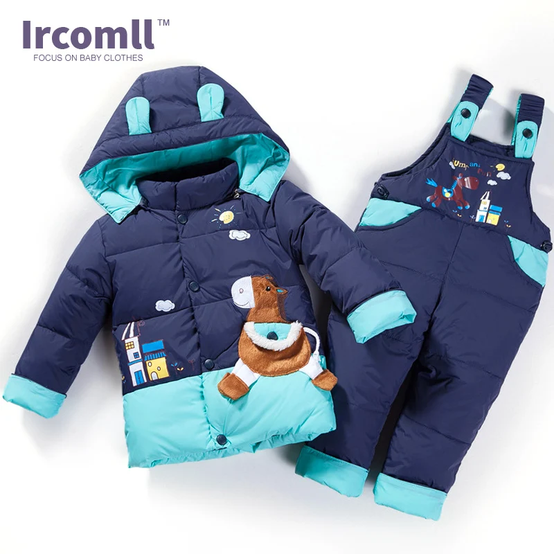 Детский комплект одежды для мальчиков и девочек теплая пуховая куртка