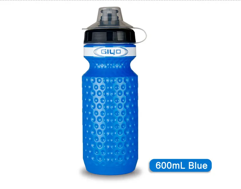 Blue GIYO 600 мл велосипедная бутылка для воды MTB велосипедная бутылка для воды походная велосипедная фляга уличная чашка спортивный велосипед чайник бутылка для воды - Цвет: Blue