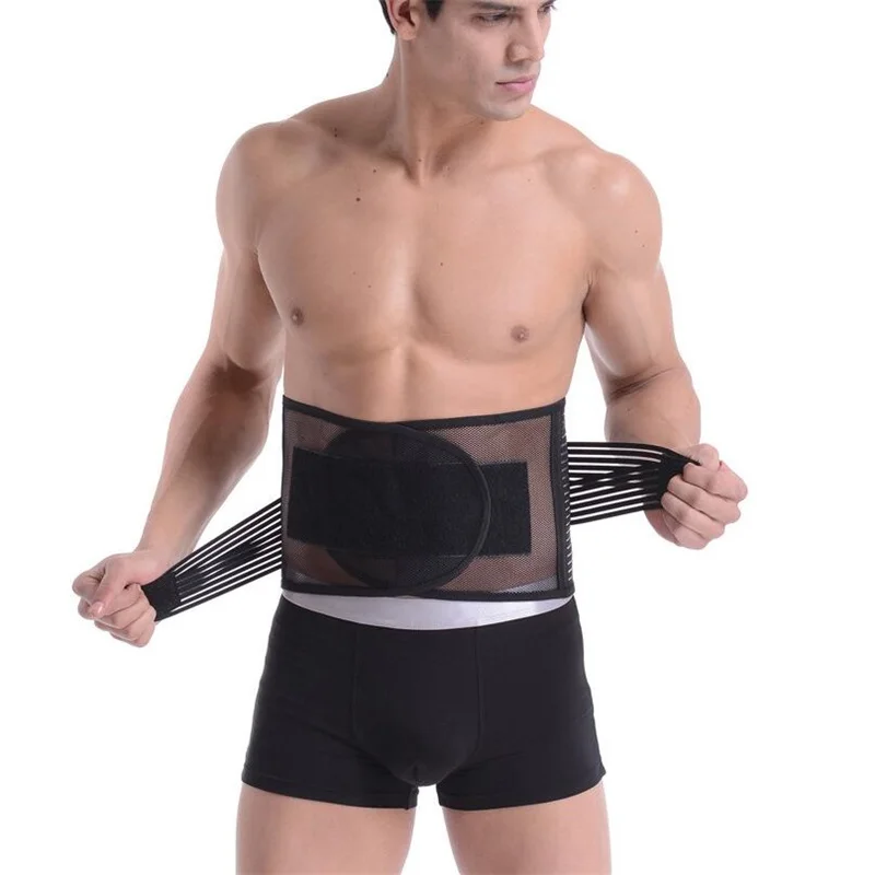 

Back Support Weight Loss Brace Belt Lumbar Lower Waist Double Adjust Back Pain Relief Waist Support Sport Springs Belt