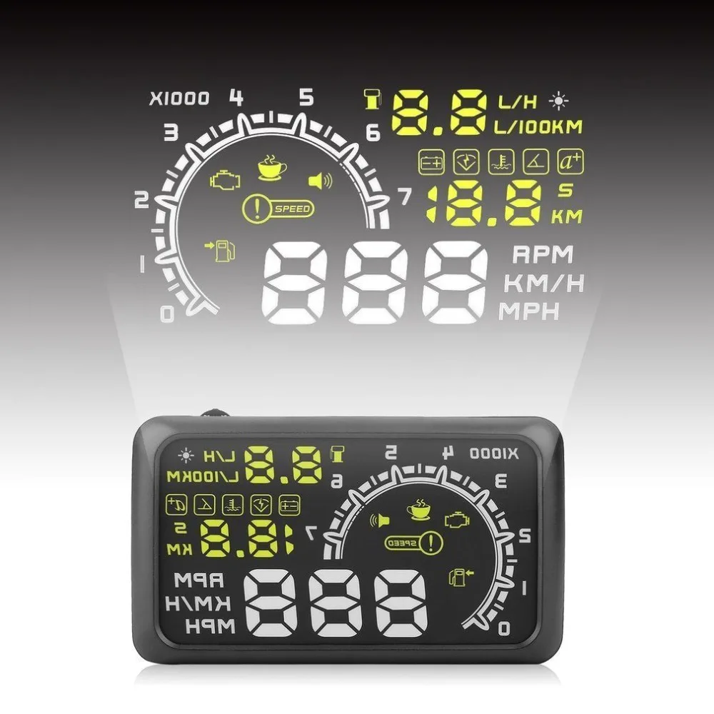 Hud Obd Head up Дисплей автомобиля Obd2 умный датчик Кош Computador де Dordo Velocimetro Авто Спидометр