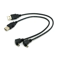 xiwai 2pcs usb 2 0 male to micro usb 90 degree up down angled cable for cell phone tablet