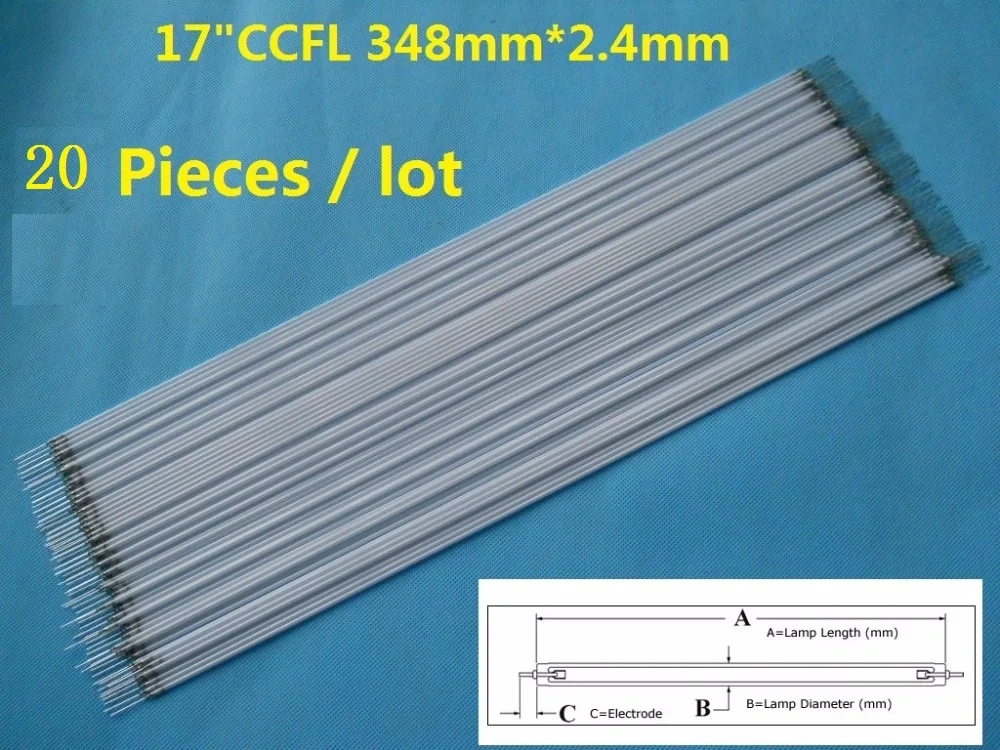 Лампы CCFL 20 шт./лот 348 мм (34 8 см) * 2 4 с подсветкой для 17 &quot17 дюймового монитора|lot lot|lot