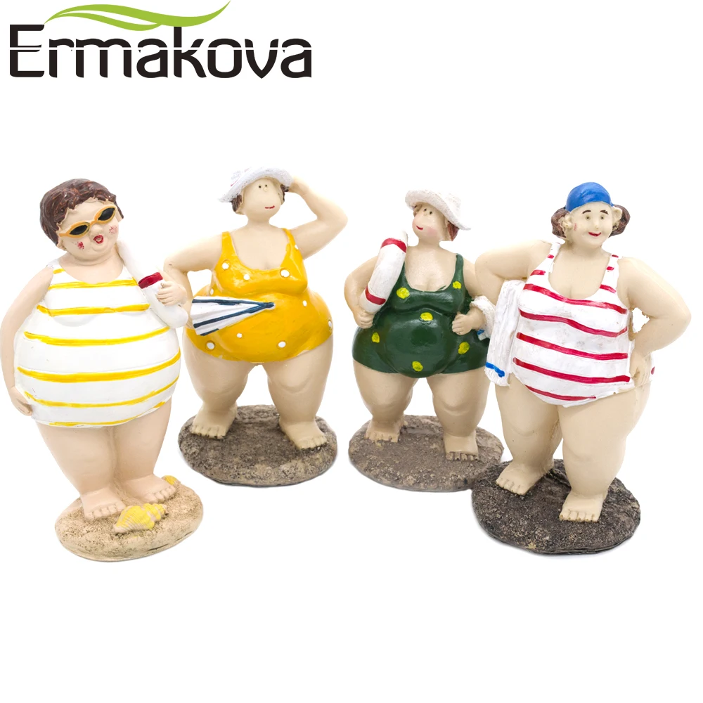 Эрмакова Смола пухлые красота жир леди Статуэтка Девушка Статуя хорошо