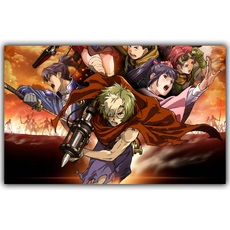 Kabaneri of the Iron Fortress Шелковый парусиновый плакат с принтом для мальчиков и девочек