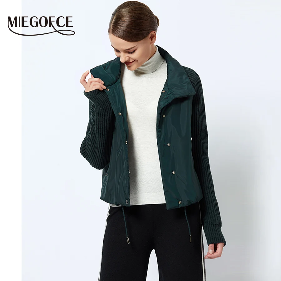 MIEGOFCE 2018 Короткое женское пальто и тонкая хлопковая стеганая куртка весна женская