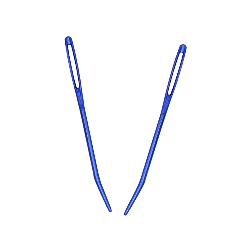 Новинка 2 шт. алюминиевый гобелен с изогнутым кончиком штемпелюя вязаная игла