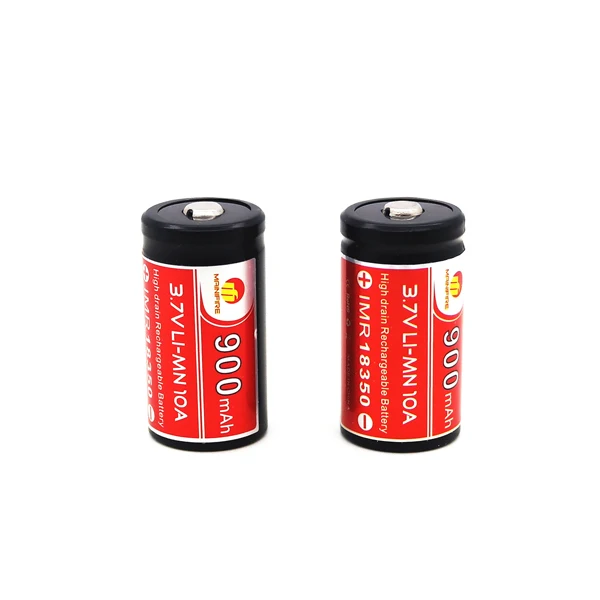 Кнопка Топ 18350 батарея Mainifire IMR 900mah 3 7 V аккумулятор литий ионный (1