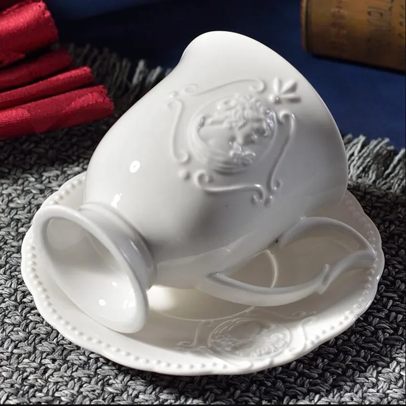 Viennese кофейная чашка и блюдце Литературная керамическая рельефная Скандинавская
