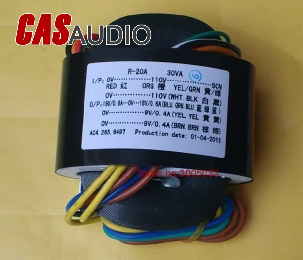 

High Quality 30VA 30W AC 15V*2 9V*2 R-Core Power Transformer For Audio DAC D/A Converter Preamp