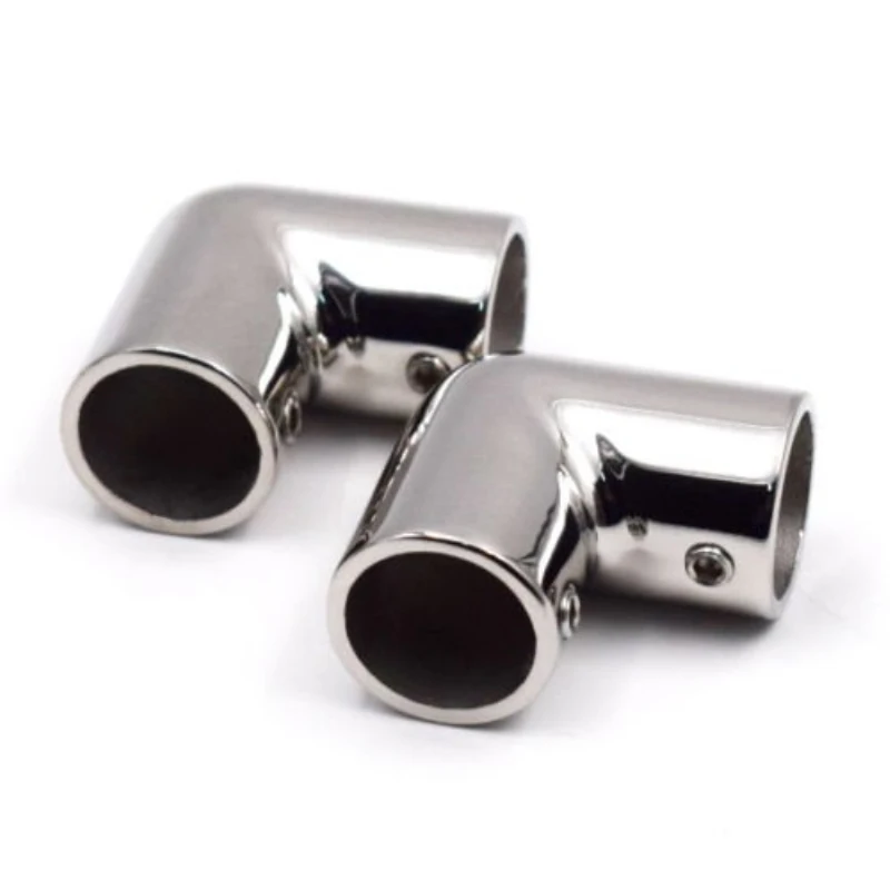 4PCS Boat Marine Hand Rail Fitting 90 Degree 7/8&quot Elbow Stainless Steel Polished | Hardware