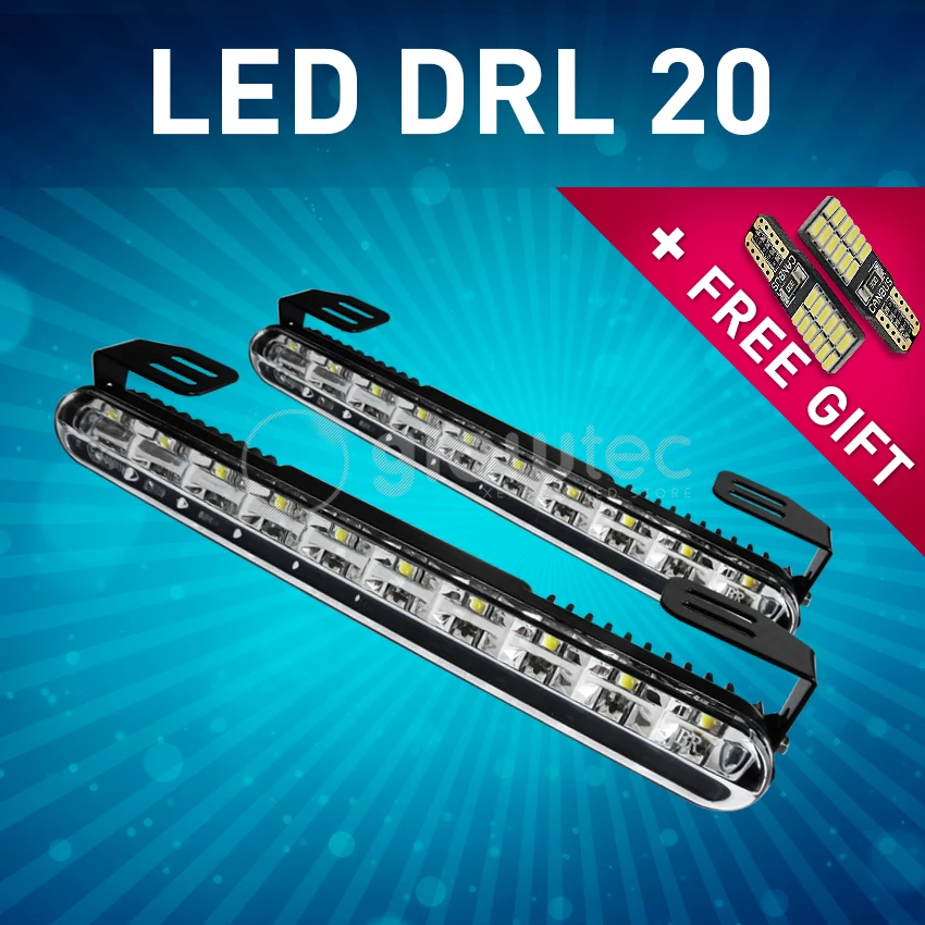 Фонарь дневной противотуманный 20 2x12 В светодиодов|car led light daytime|car lamp 12vcar |
