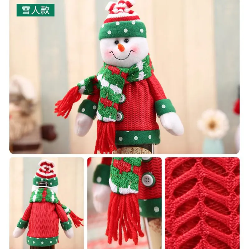 Рождественское Вино Шампанское бутылка Декор платье халат и шапочка комплект