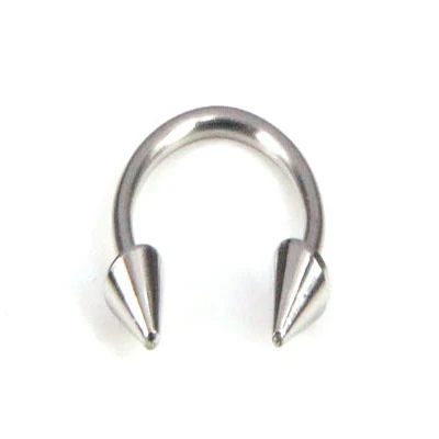 steel color 5 шт/лот классические конусные шипы с заклепками перегородки кликеры для Носа Обручи 16 г Подкова Штанга Кольцо для пирсинга сексуальные украшения для тела - Окраска металла: steel color