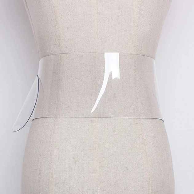 OXANT Transparent Female Hollow Out Metal Ring High Waist Wide Belts 2019 Summer Womens Fashion Harajuku Clothing | Аксессуары для