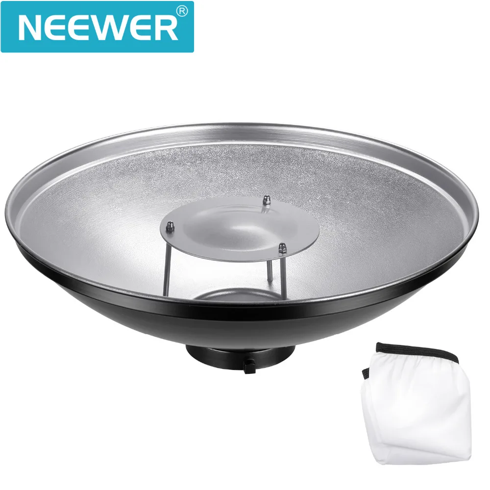 Neewer 16 дюймов стандартный отражатель Beauty Dish с белым диффузором носок для Bowens