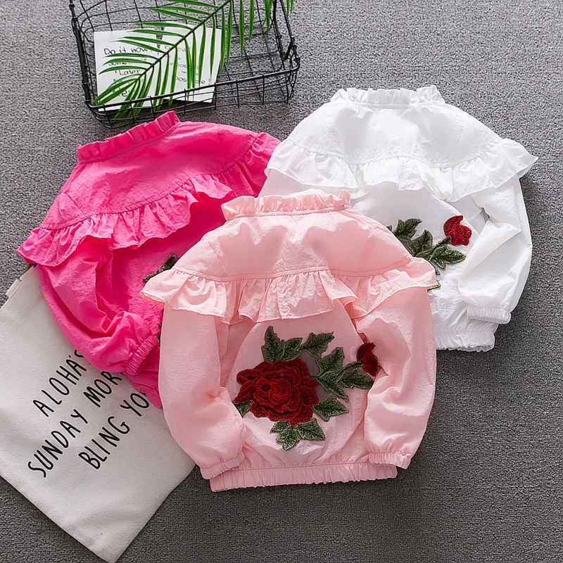 Куртка для маленьких девочек BibiCola весенне Осенняя детская куртка с принтом и